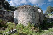 Selinunte Cave di Cusa. The quarry utilized for temple columns, today it is still possible to observe blocks and drums at different stages of preparation. 